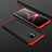 Custodia Plastica Rigida Cover Opaca Fronte e Retro 360 Gradi per Huawei Mate 20 Pro Rosso e Nero