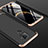 Custodia Plastica Rigida Cover Opaca Fronte e Retro 360 Gradi per Huawei Mate 30 Lite Oro e Nero