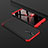 Custodia Plastica Rigida Cover Opaca Fronte e Retro 360 Gradi per Huawei Nova 2i Rosso e Nero