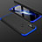 Custodia Plastica Rigida Cover Opaca Fronte e Retro 360 Gradi per Huawei Nova 3e Blu e Nero