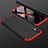 Custodia Plastica Rigida Cover Opaca Fronte e Retro 360 Gradi per Huawei Nova 3e Rosso e Nero