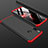 Custodia Plastica Rigida Cover Opaca Fronte e Retro 360 Gradi per Huawei Nova 4e Rosso e Nero