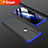 Custodia Plastica Rigida Cover Opaca Fronte e Retro 360 Gradi per Huawei P Smart (2019) Blu e Nero