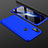 Custodia Plastica Rigida Cover Opaca Fronte e Retro 360 Gradi per Huawei P20 Lite Blu