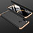 Custodia Plastica Rigida Cover Opaca Fronte e Retro 360 Gradi per Huawei P30 Lite New Edition Oro e Nero