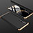 Custodia Plastica Rigida Cover Opaca Fronte e Retro 360 Gradi per Huawei P30 Oro e Nero