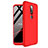 Custodia Plastica Rigida Cover Opaca Fronte e Retro 360 Gradi per Nokia X6 Rosso