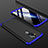 Custodia Plastica Rigida Cover Opaca Fronte e Retro 360 Gradi per Nokia X7 Blu e Nero