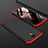 Custodia Plastica Rigida Cover Opaca Fronte e Retro 360 Gradi per OnePlus 6T Rosso e Nero