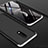 Custodia Plastica Rigida Cover Opaca Fronte e Retro 360 Gradi per OnePlus 7 Argento e Nero