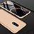 Custodia Plastica Rigida Cover Opaca Fronte e Retro 360 Gradi per OnePlus 7 Oro