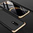 Custodia Plastica Rigida Cover Opaca Fronte e Retro 360 Gradi per OnePlus 7 Oro e Nero