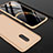 Custodia Plastica Rigida Cover Opaca Fronte e Retro 360 Gradi per OnePlus 7 Pro Oro