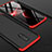 Custodia Plastica Rigida Cover Opaca Fronte e Retro 360 Gradi per OnePlus 7 Pro Rosso e Nero