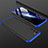 Custodia Plastica Rigida Cover Opaca Fronte e Retro 360 Gradi per OnePlus Nord Blu e Nero