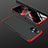 Custodia Plastica Rigida Cover Opaca Fronte e Retro 360 Gradi per OnePlus Nord N20 5G Rosso e Nero