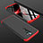 Custodia Plastica Rigida Cover Opaca Fronte e Retro 360 Gradi per Oppo A11X Rosso e Nero