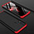 Custodia Plastica Rigida Cover Opaca Fronte e Retro 360 Gradi per Oppo A8 Rosso e Nero