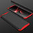 Custodia Plastica Rigida Cover Opaca Fronte e Retro 360 Gradi per Oppo Find X Super Flash Edition Rosso e Nero