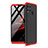 Custodia Plastica Rigida Cover Opaca Fronte e Retro 360 Gradi per Realme C15 Rosso e Nero