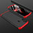 Custodia Plastica Rigida Cover Opaca Fronte e Retro 360 Gradi per Realme C3 Rosso e Nero