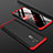 Custodia Plastica Rigida Cover Opaca Fronte e Retro 360 Gradi per Realme X2 Pro Rosso e Nero
