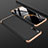 Custodia Plastica Rigida Cover Opaca Fronte e Retro 360 Gradi per Samsung Galaxy A30S Oro e Nero