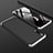 Custodia Plastica Rigida Cover Opaca Fronte e Retro 360 Gradi per Samsung Galaxy A50 Argento e Nero