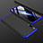 Custodia Plastica Rigida Cover Opaca Fronte e Retro 360 Gradi per Samsung Galaxy A50 Blu e Nero
