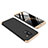 Custodia Plastica Rigida Cover Opaca Fronte e Retro 360 Gradi per Samsung Galaxy A6 Plus Oro e Nero