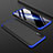 Custodia Plastica Rigida Cover Opaca Fronte e Retro 360 Gradi per Samsung Galaxy A70S Blu e Nero