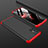 Custodia Plastica Rigida Cover Opaca Fronte e Retro 360 Gradi per Samsung Galaxy A71 5G Rosso e Nero