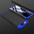 Custodia Plastica Rigida Cover Opaca Fronte e Retro 360 Gradi per Samsung Galaxy A80 Blu e Nero