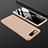 Custodia Plastica Rigida Cover Opaca Fronte e Retro 360 Gradi per Samsung Galaxy A80 Oro