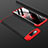 Custodia Plastica Rigida Cover Opaca Fronte e Retro 360 Gradi per Samsung Galaxy A80 Rosso e Nero
