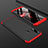 Custodia Plastica Rigida Cover Opaca Fronte e Retro 360 Gradi per Samsung Galaxy A9s Rosso e Nero