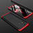 Custodia Plastica Rigida Cover Opaca Fronte e Retro 360 Gradi per Samsung Galaxy M21s Rosso e Nero