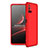 Custodia Plastica Rigida Cover Opaca Fronte e Retro 360 Gradi per Samsung Galaxy M51 Rosso