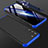 Custodia Plastica Rigida Cover Opaca Fronte e Retro 360 Gradi per Samsung Galaxy S21 5G Blu e Nero
