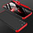 Custodia Plastica Rigida Cover Opaca Fronte e Retro 360 Gradi per Samsung Galaxy S21 5G Rosso e Nero