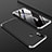 Custodia Plastica Rigida Cover Opaca Fronte e Retro 360 Gradi per Xiaomi Mi 8 Argento e Nero