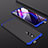 Custodia Plastica Rigida Cover Opaca Fronte e Retro 360 Gradi per Xiaomi Mi 9T Blu e Nero