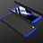 Custodia Plastica Rigida Cover Opaca Fronte e Retro 360 Gradi per Xiaomi Redmi 7A Blu e Nero
