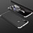 Custodia Plastica Rigida Cover Opaca Fronte e Retro 360 Gradi per Xiaomi Redmi Note 7 Pro Argento e Nero