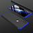 Custodia Plastica Rigida Cover Opaca Fronte e Retro 360 Gradi Q01 per Huawei Honor 10 Lite Blu e Nero