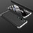 Custodia Plastica Rigida Cover Opaca Fronte e Retro 360 Gradi R01 per Xiaomi Mi Note 10 Pro Argento e Nero