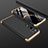 Custodia Plastica Rigida Cover Opaca Fronte e Retro 360 Gradi R01 per Xiaomi Mi Note 10 Pro Oro e Nero