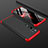 Custodia Plastica Rigida Cover Opaca Fronte e Retro 360 Gradi R01 per Xiaomi Mi Note 10 Pro Rosso e Nero