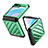 Custodia Plastica Rigida Cover Opaca Fronte e Retro 360 Gradi Z01L per Samsung Galaxy Z Flip5 5G Verde