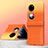 Custodia Plastica Rigida Cover Opaca Fronte e Retro 360 Gradi ZL6 per Huawei P50 Pocket Arancione